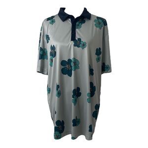 Men’s XL Polo Shirt Swannies Multicolor Floral Print Golf Short Sleeve